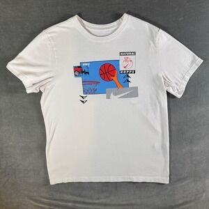 Nike Mens Natural Hopps Basketball Graphic T-Shirt White DJ1580-100 Large